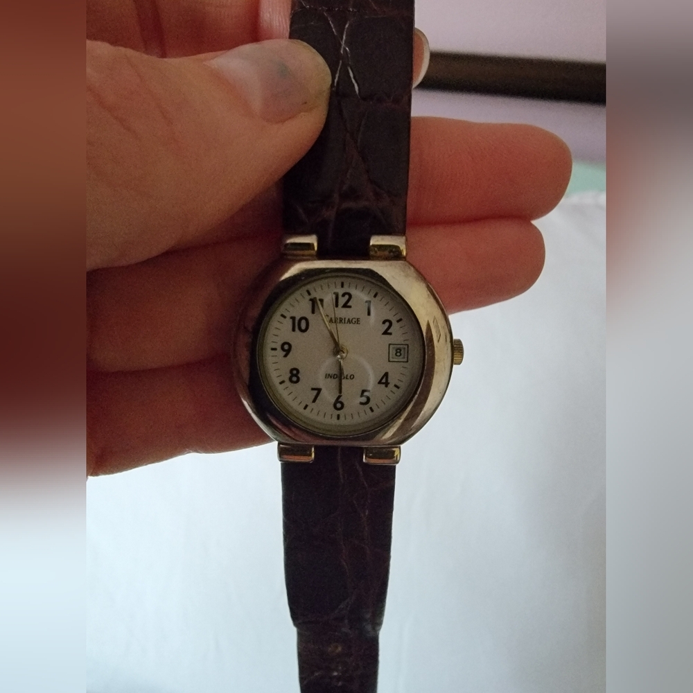 Timex Vintage Leather Silver Tone Watch
